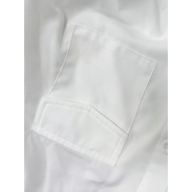 Solid Pocket Polo Collar Button Shirt, Casual Long Sleeve Shirt For Spring & Fall, Women's Clothing